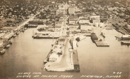 PENSACOLA FL PALAFOX STREET VINTAGE REAL PHOTO POSTCARD RPPC