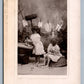 GIRLS PLAYING w/ DOLLS ANTIQUE REAL PHOTO POSTCARD RPPC