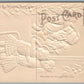 SANTA w/ KIDS MERRY CHRISTMAS EMBOSSED ANTIQUE POSTCARD