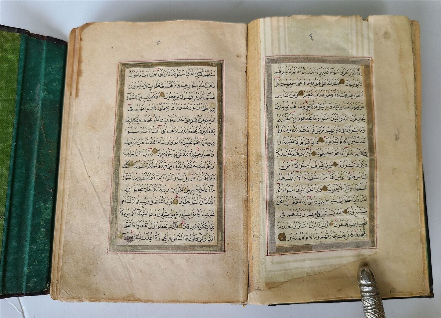 19th century KORAN OTTOMAN MANUSCRIPT ILLUMINATED antique QURAN ISLAMIC