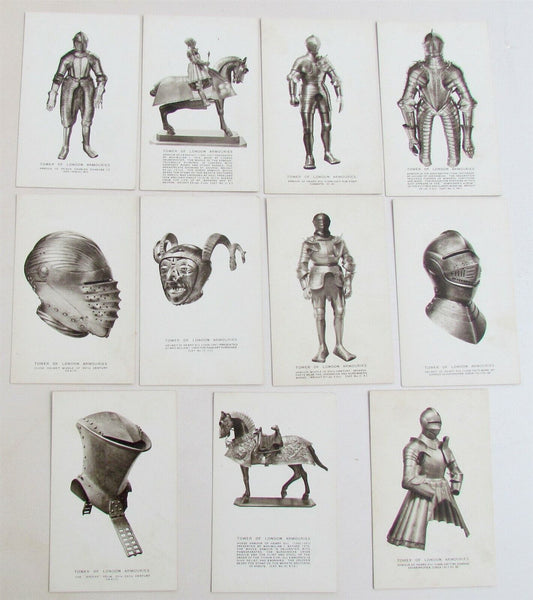 LOT OF 11 ANTIQUE BRITISH POSTCARDS TOWER OF LONDON ARMOURIES