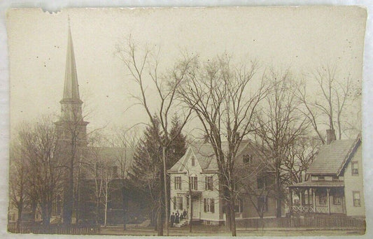 STREET SCENE RPPC ANTIQUE REAL PHOTO POSTCARD