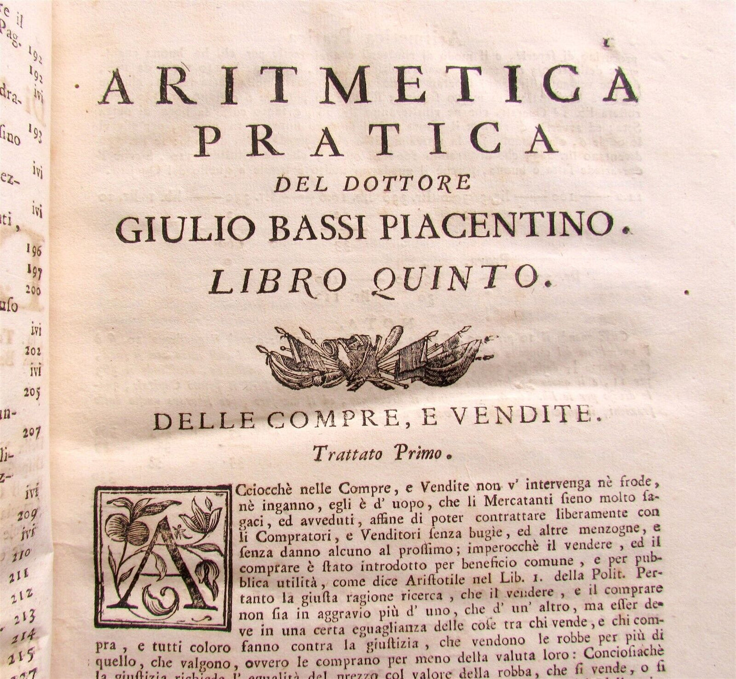 1765 Practical Arithmetic by Giulio Bassi 2 vols ARITMETICA PRACTICA MATHEMATICS