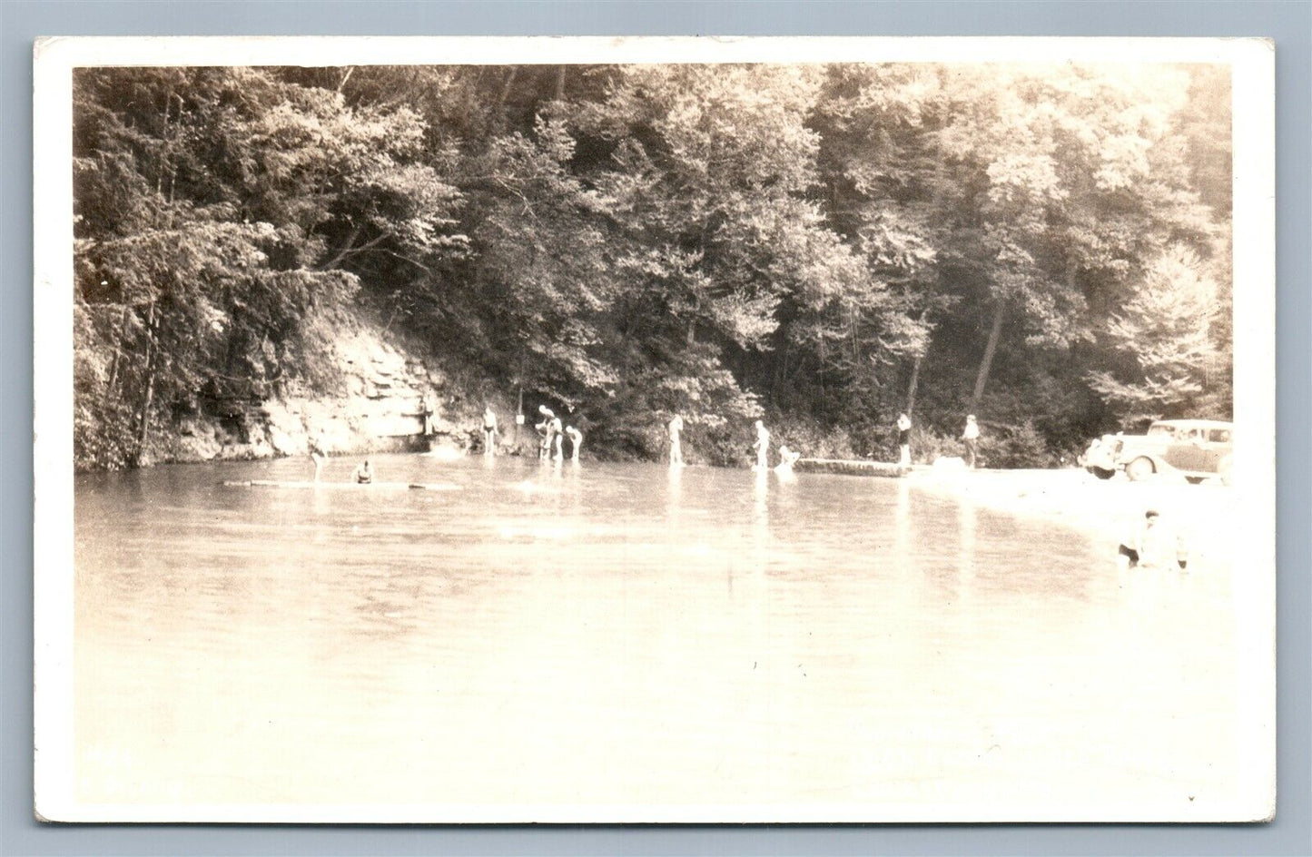 COOKSBURG PA BATHING VINTAGE REAL PHOTO POSTCARD RPPC