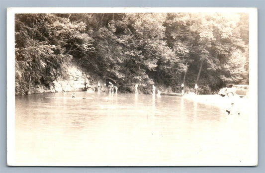 COOKSBURG PA BATHING VINTAGE REAL PHOTO POSTCARD RPPC