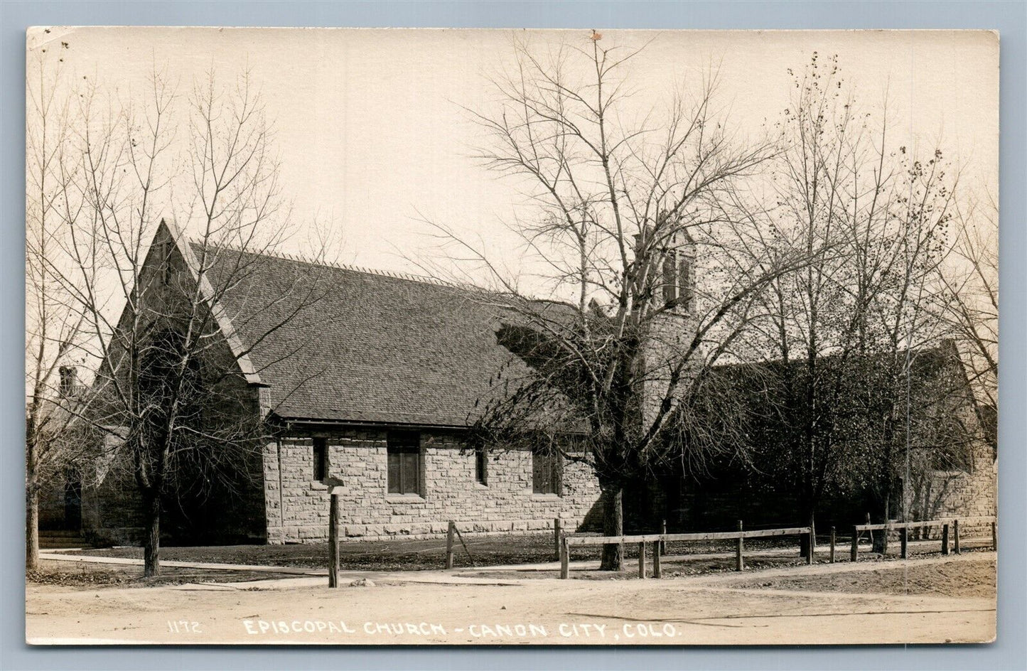 CANON CITY CO EPISCOPAL CHURCH ANTIQUE REAL PHOTO POSTCARD RPPC