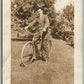 BICYCLE MAN ANTIQUE REAL PHOTO POSTCARD RPPC