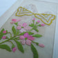 EMBROIDERED SILK FLOWERS ANTIQUE POSTCARD