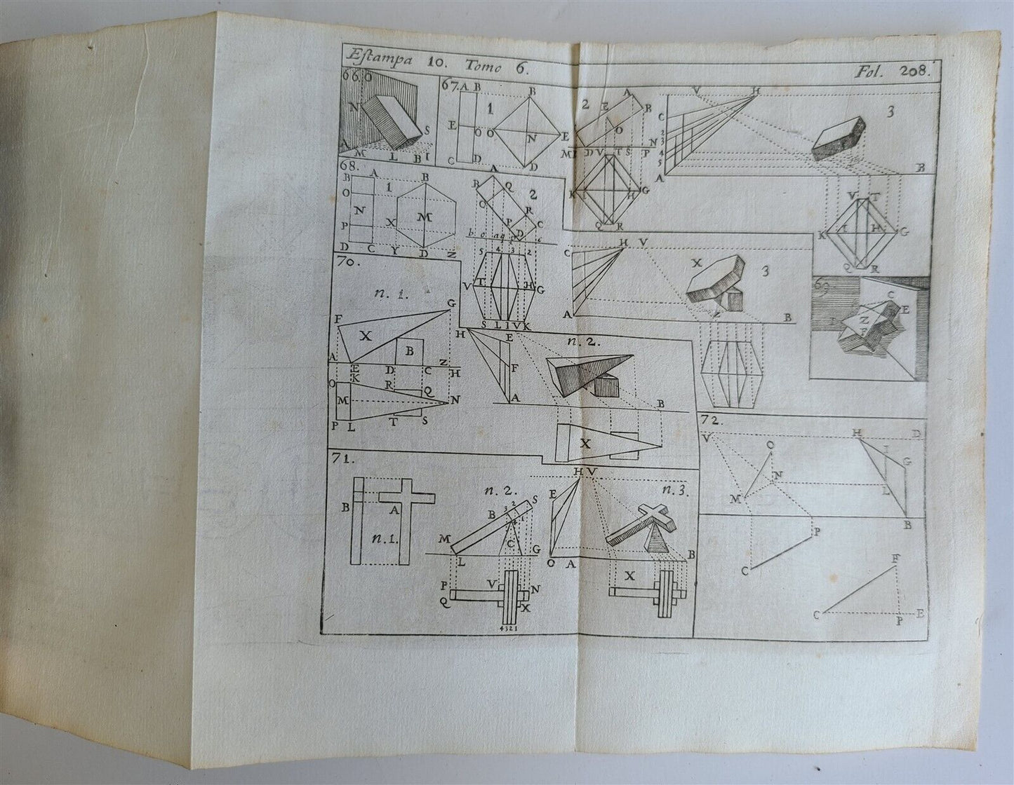 1727 MATHEMATICS in SPANISH Compendio mathematico antique METHEOROS OPTICA