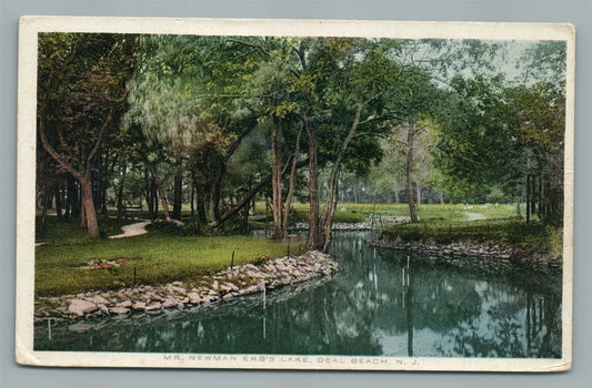 DEAL BEACH NJ MR. NEWMAN ERB'S LAKE ANTIQUE POSTCARD