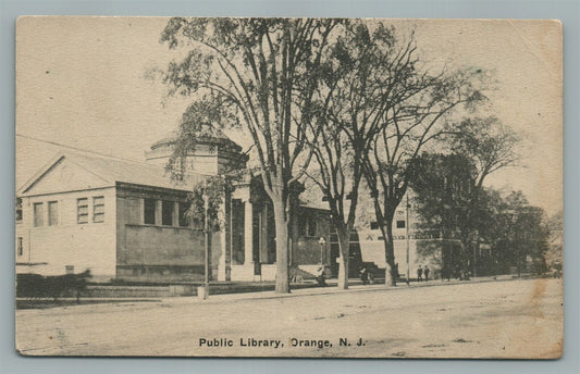 ORANGE NJ PUBLIC LIBRARY ANTIQUE POSTCARD