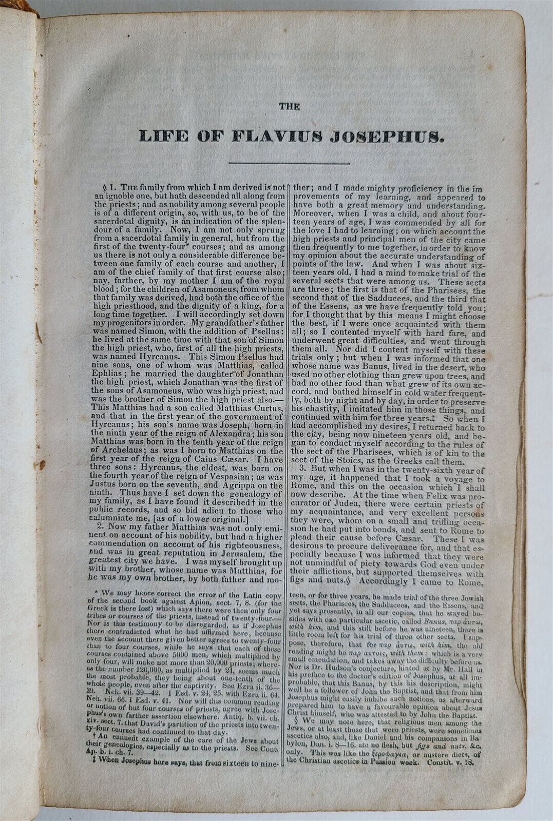 1830s WORKS OF FLAVIUS JOSEPHUS translated by William Whiston antique BALTIMORE
