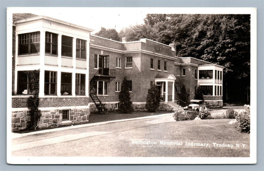 TRUDEAU NY LUDINGTON MEMORIAL INFIRMARY VINTAGE REAL PHOTO POSTCARD RPPC