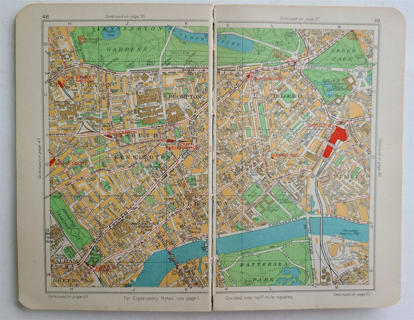 AUTHENTIC ATLAS & GUIDE TO LONDON and SUBURBS antique