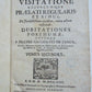 1753 VELLUM BOUND ANTIQUE FOLIO De Visitatione Cujuscumque Praelati Regularis