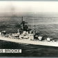 MILITARY SHIP USS BROOKE VINTAGE REAL PHOTO POSTCARD RPPC