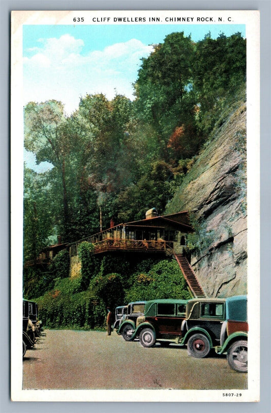 CHIMNEY ROCK NC CLIFF DWELLERS INN VINTAGE POSTCARD