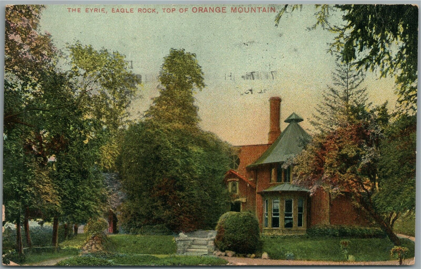 ORANGE MOUNTAIN NJ THE EYRIE EAGLE ROCK ANTIQUE POSTCARD