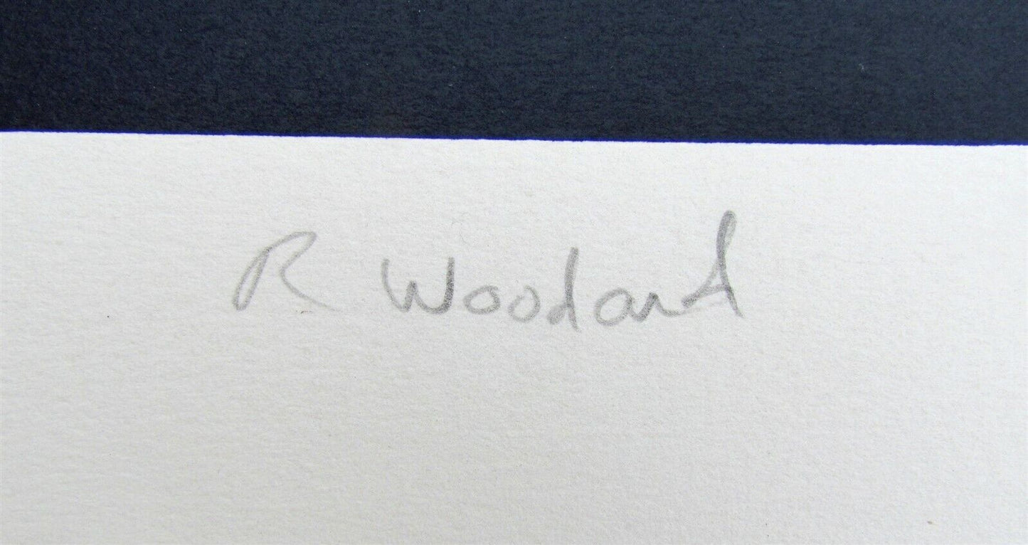 R.WOODLAND SIGNED NUMBERED ABSTRACT PRINT LIMITED EDITION