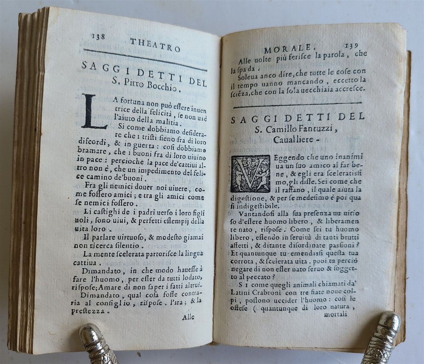 1582 Theatro morale de moderni ingegni by Cherubino Ghirardacci antique VELLUM