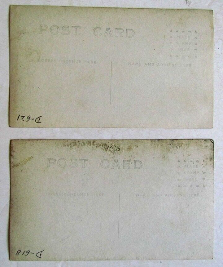 2 RPPC VINTAGE 1916 PHOTO POSTCARDS BRIDGE EROSION