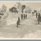 NORWAY SKIING SCENE ANTIQUE REAL PHOTO POSTCARD RPPC