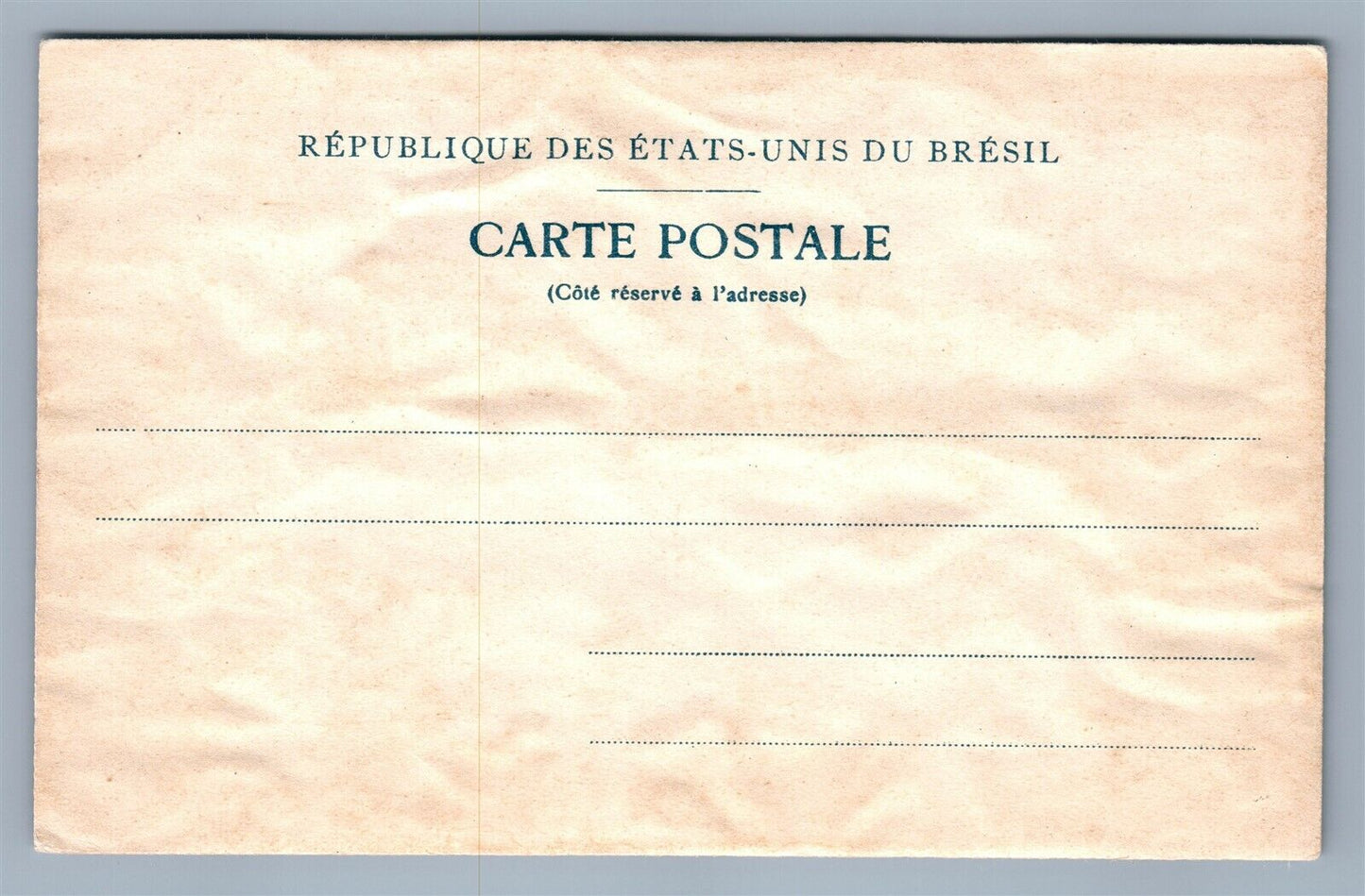 BRAZILIAN STAMPS ANTIQUE POSTCARD BRAZIL