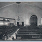 ZIONSVILLE PA REFORMED CHURCH INTERIOR ANTIQUE POSTCARD