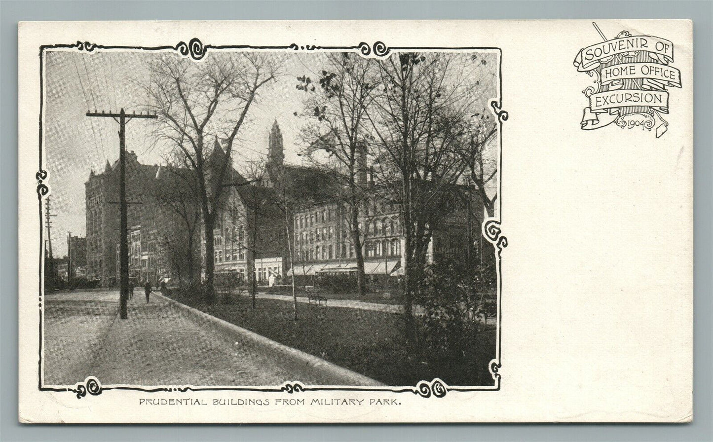 NEWARK NJ PRUDENTIAL BUILDINGS ANTIQUE POSTCARD
