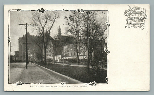 NEWARK NJ PRUDENTIAL BUILDINGS ANTIQUE POSTCARD