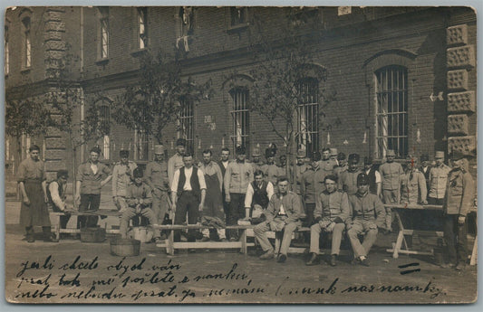 CZECH ARMY WWI ERA AUSTRIAN ANTIQUE REAL PHOTO POSTCARD RPPC