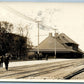 FARGO N.DAKOTA RAILROAD STATION RAILWAY DEPOT ANTIQUE REAL PHOTO POSTCARD RPPC