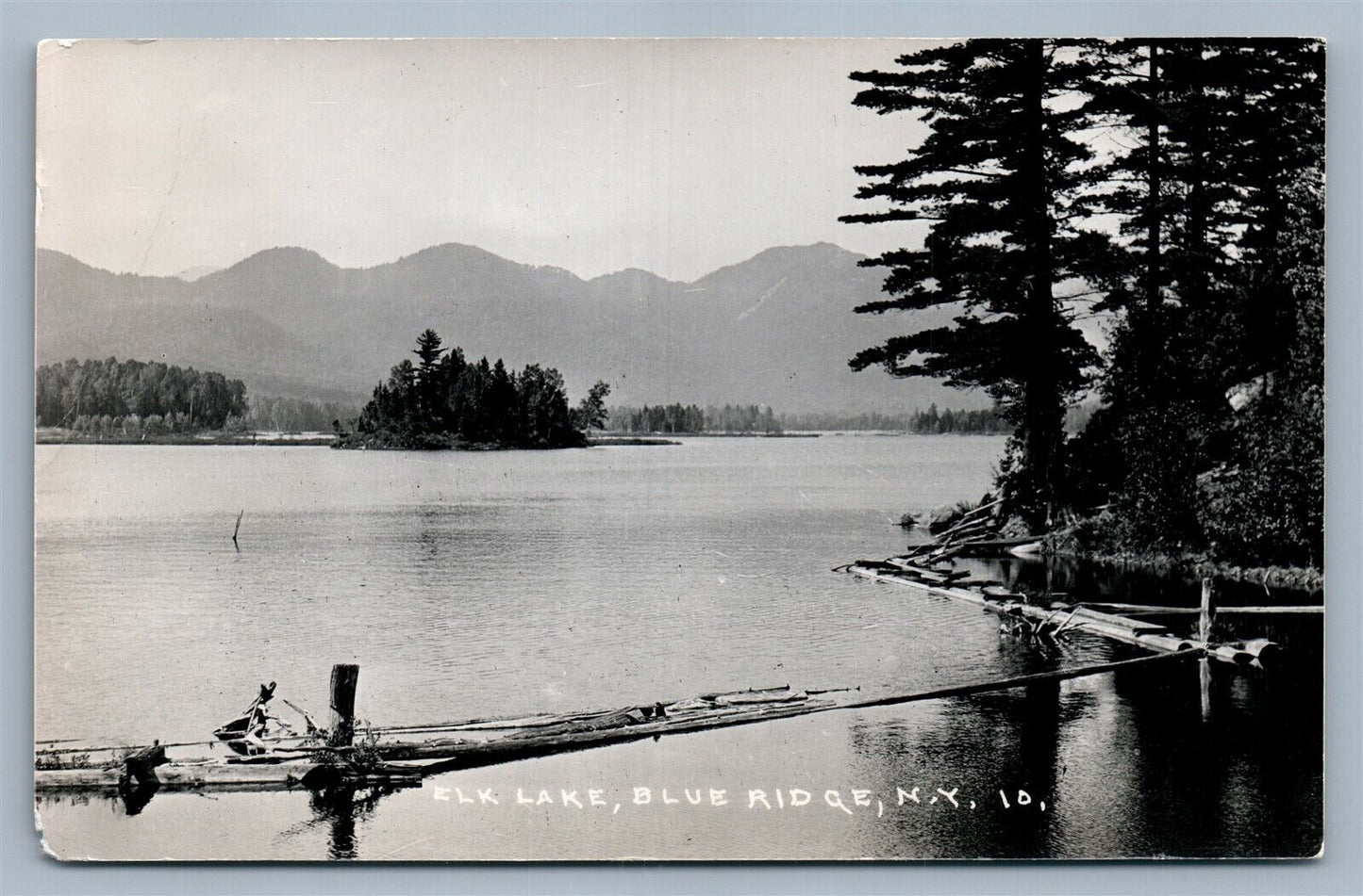 BLUE RIDGE ELK LAKE NY VINTAGE REAL PHOTO POSTCARD RPPC