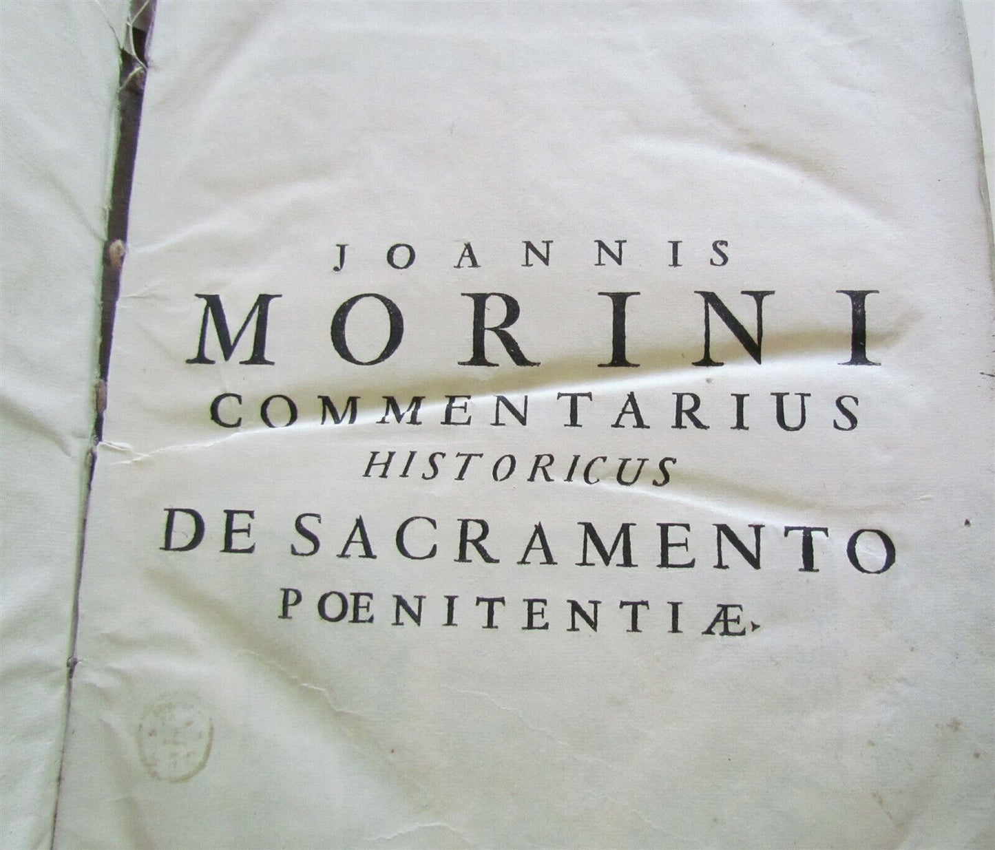 1702 VELLUM BOUND ANTIQUE FOLIO by JEAN MORIN