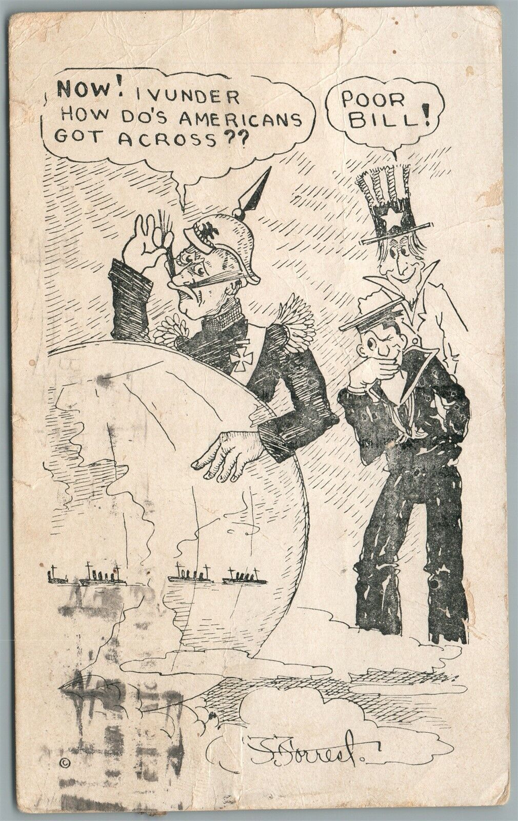 WWI MILITARY PATRIOTIC PROPAGANDA ANTIQUE POSTCARD NORFOLK NAVAL BASE CANCEL