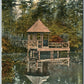 LAKEWOOD NJ LAKE CARASALJO PINE LODGE BOAT LANDING ANTIQUE POSTCARD