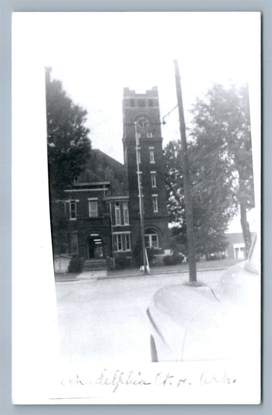 ARKDELPHIA ARK CLARK COUNTY COURT HOUSE VINTAGE REAL PHOTO POSTCARD RPPC