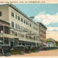 ST.PETERSBURG FL POINSETTA HOTEL & CENTRAL AVE. ANTIQUE POSTCARD