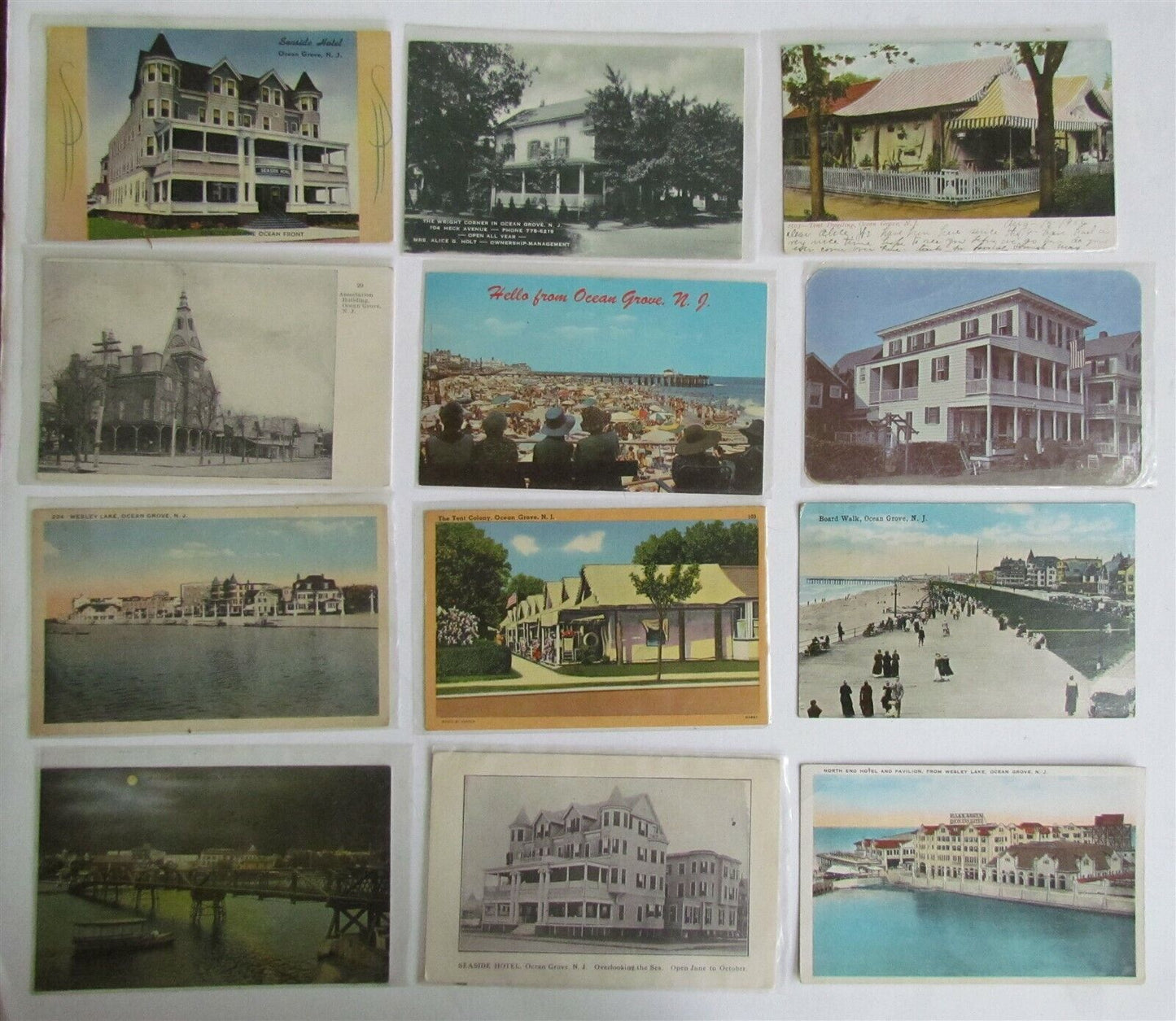 OCEAN GROVE NJ lot of 47 ANTIQUE & VINTAGE POSTCARDS
