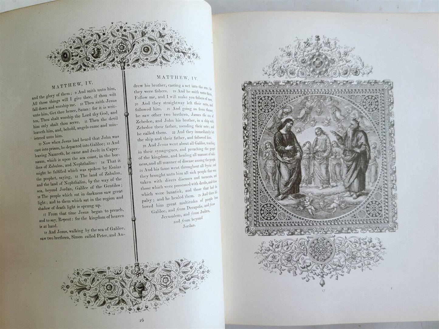 1883 BIBLE in ENGLISH antique BEAUTIFULLY ILLUSTRATED