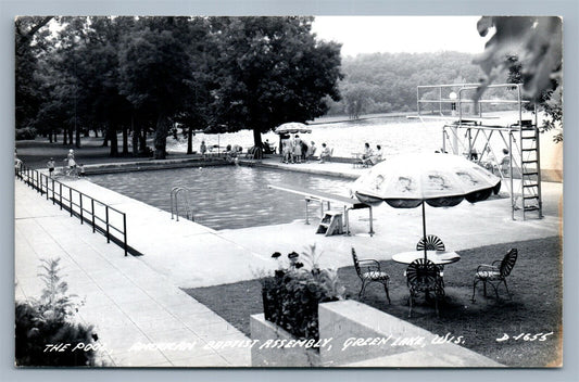 GREEN LAKE WI AMERICAN BAPTIST ASSEMBLY VINTAGE REAL PHOTO POSTCARD RPPC