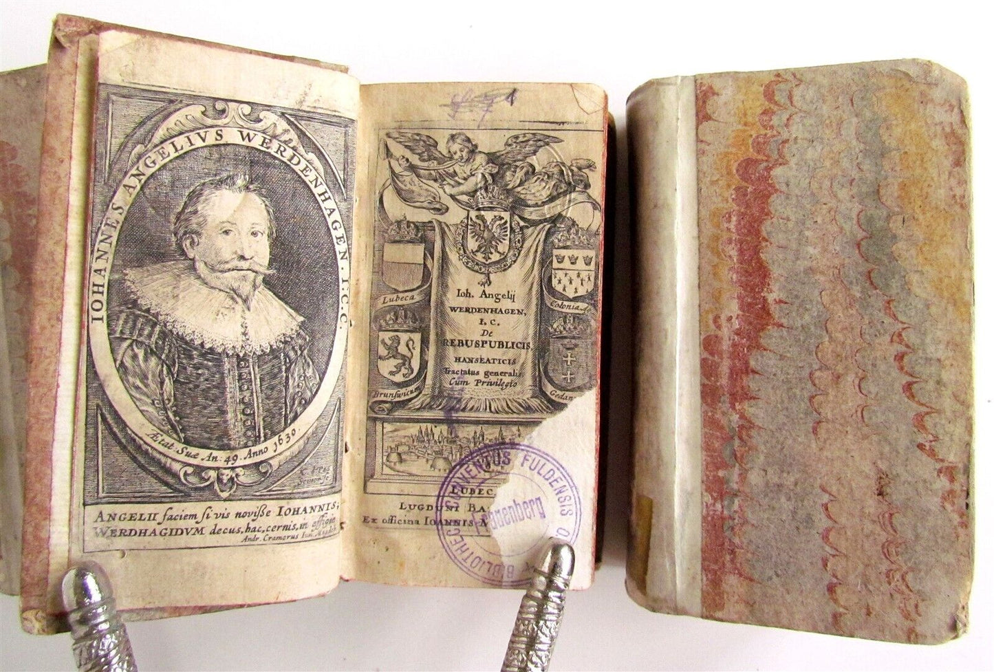 1631 HISTORY of HANSEATIC CITIES 4 VOLUMES by Angelus Marianus antique