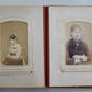 1880s PHOTO ALBUM VICTORIAN antique w/ decorative binding w/CDV 50 photos