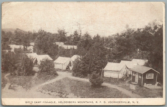 VOORHEESVILLE NY GIRLS CAMP PINNACLE HELDERBERG MOUNTAINS ANTIQUE POSTCARD