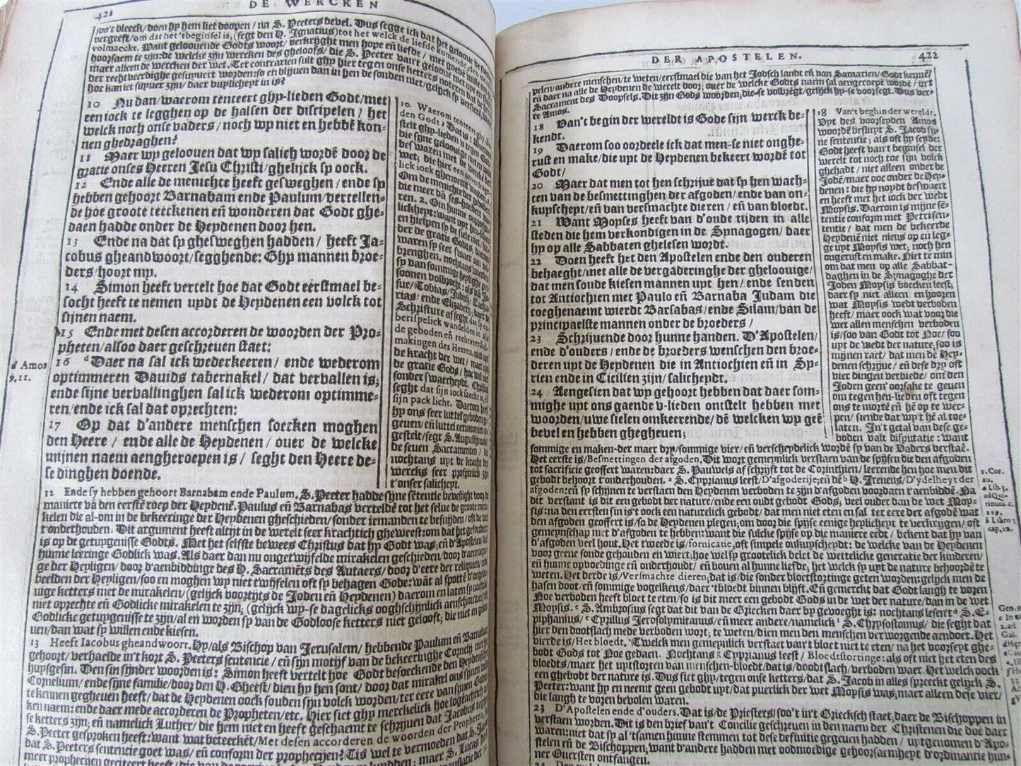 1614 BIBLE in DUTCH BIBLIA NEEERLANDICA NEW TESTAMENT antique FOILO