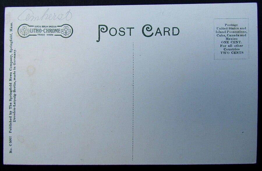 VINTAGE POSTCARD JAGGED ROCKS AT NOTCH MT. HOLYOKE MOUNTAINS MA railway railroad
