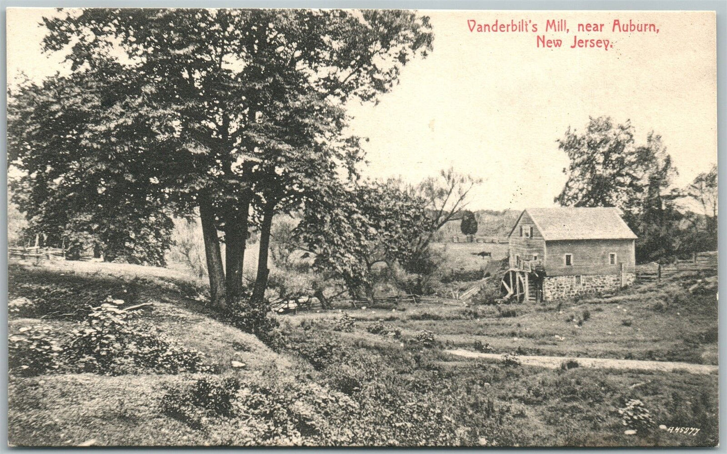 AUBURN NJ VANDERBUILT'S MILL ANTIQUE POSTCARD