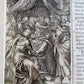 BIBLE LEAF w/ WOODCUT antique FOLIO FRAMED FOLIO JACOB BLESSING SONS of JOSEPH