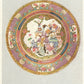 CHINESE YUNG CHENG PERIOD FAMILLE ROSE PLATE ANTIQUE POSTCARD