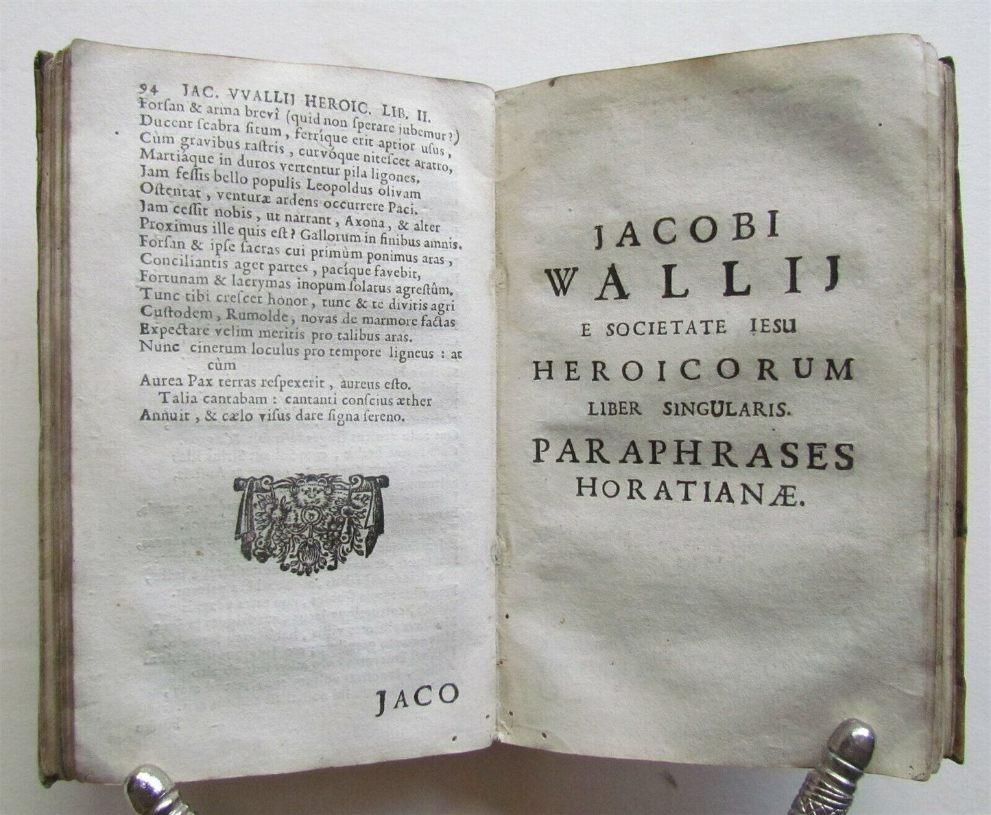 1688 POETRY in LATIN by Jacobus Wallius ANTIQUE VELLUM BOUND 17th CENTURY